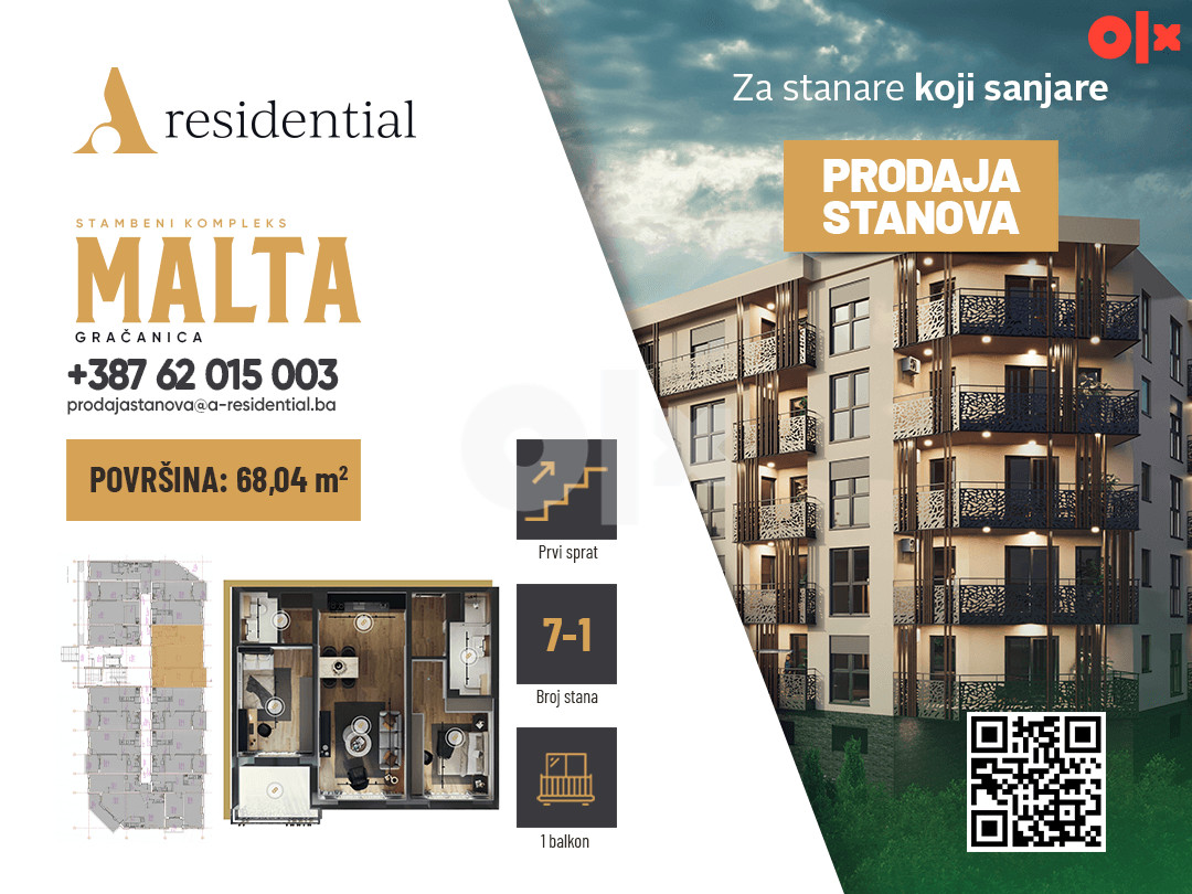 Apartment Gračanica 68.04m2
