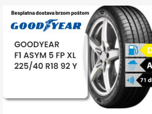 225/40 R 18 92Y XL GOODYEAR F1 ASYM 5 FP