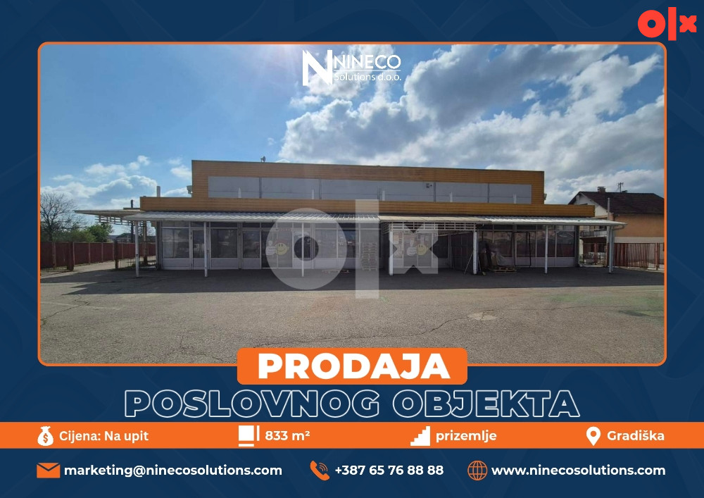 POSLOVNI OBJEKAT - GRADIŠKA - 833 m2