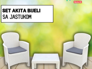 Set AKITA BIJELI Sa Jastukom