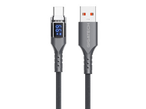 USB na C kabel Gigatech XB805 1m, s LED display-om