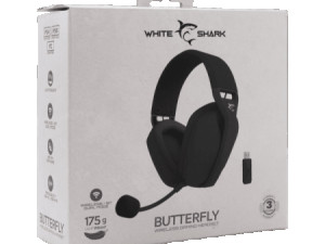 Slušalice White Shark WGH+2442 BUTTERFLY crne