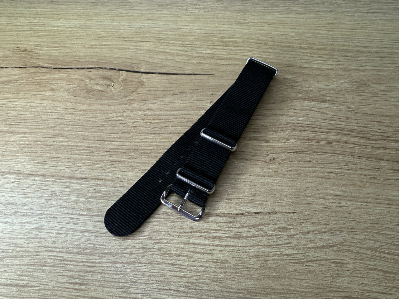 Crni nato kaiš za sat 20mm