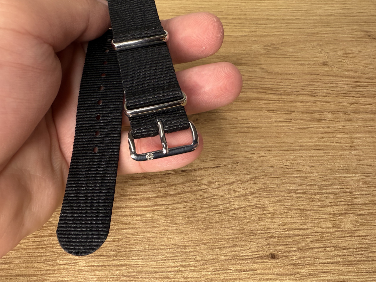 Crni nato kaiš za sat 20mm