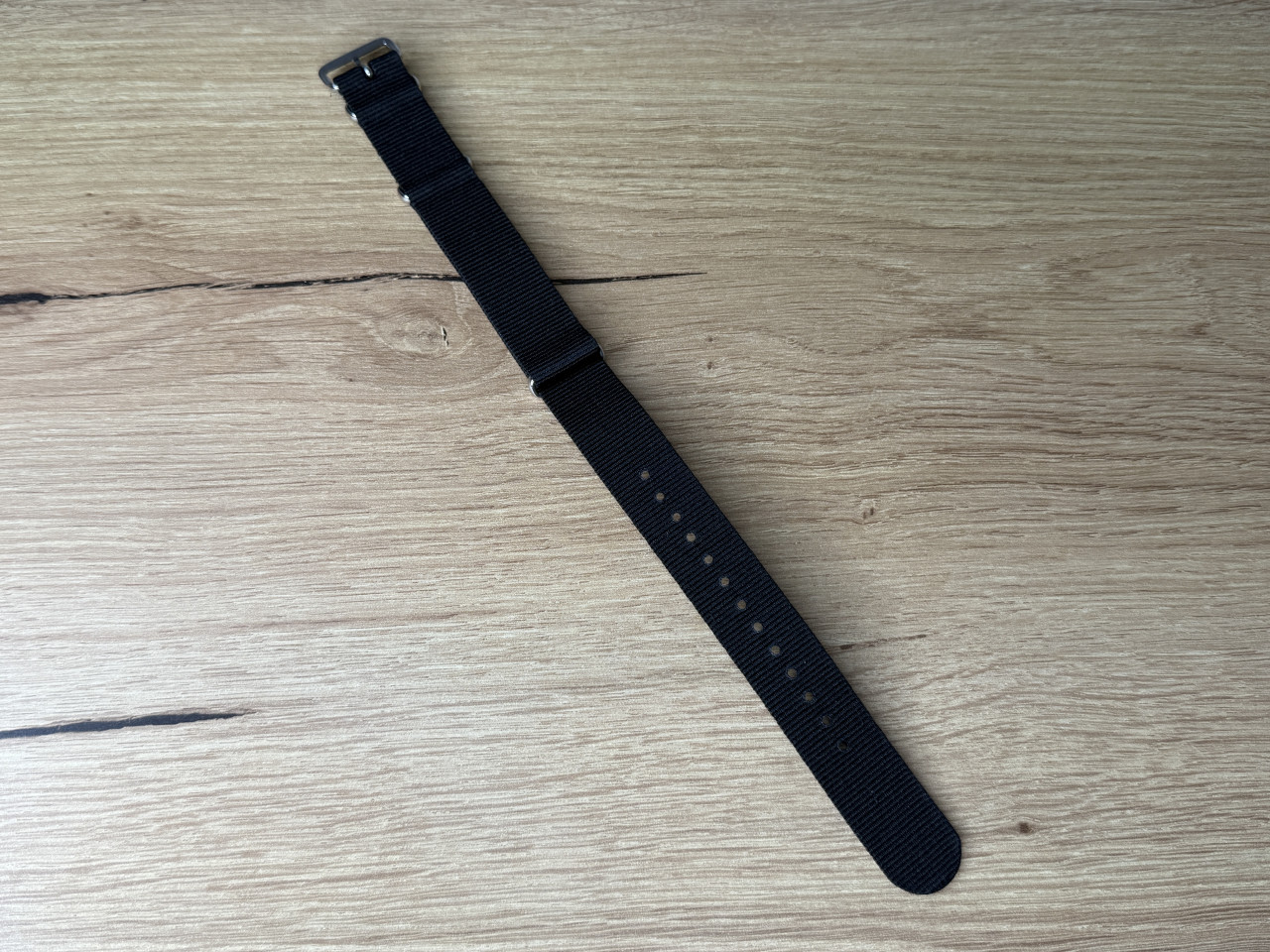 Crni nato kaiš za sat 20mm