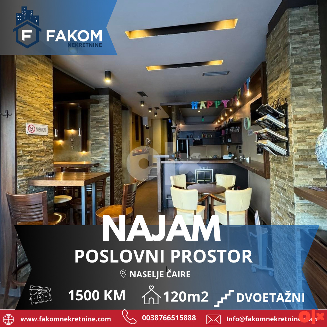 Iznajmljujemo poslovni prostor, naselje Čaire