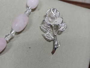 Vintage veliki srebreni broš, Sterling Germany