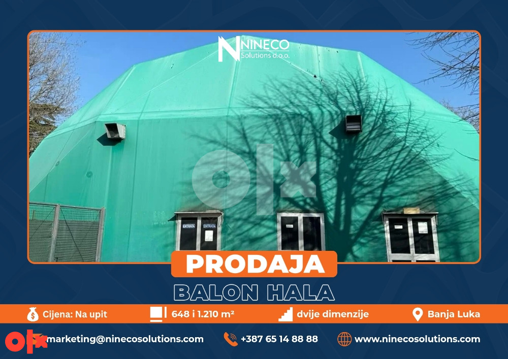 ČELIČNA KONSTRUKCIJA ZA BALON - BANJA LUKA - 648 m2 m2