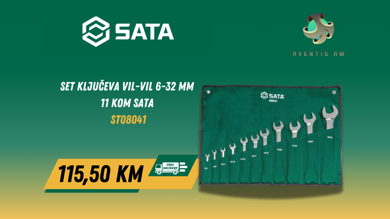 SET KLJUČEVA VIL-VIL 6-32 MM 11 KOM SATA ST08041