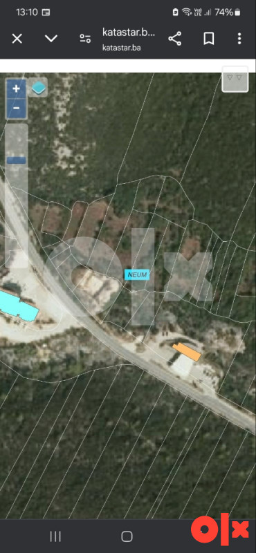 Prodaja  Zemljist U  NEUMU IZNAD TIHE LUKE pogled prema moru 2