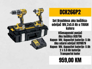Aku set bušilica i odvijač DEWALT DCK266P2