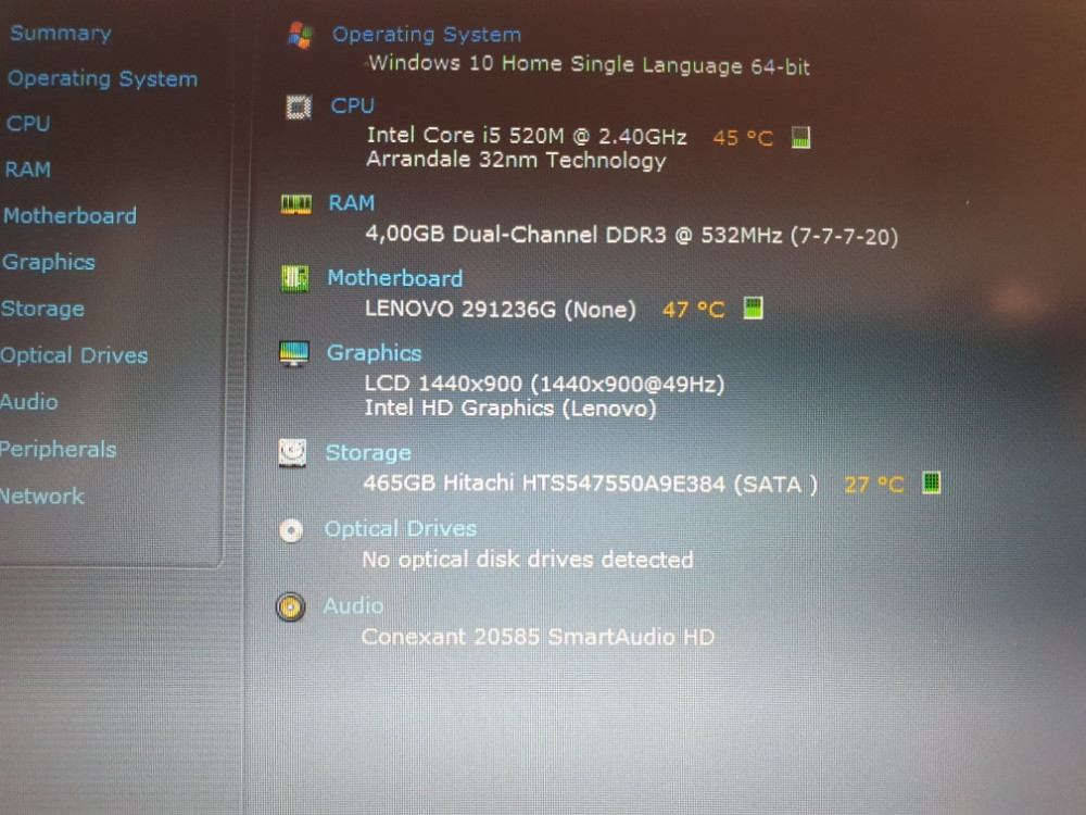 Lenovo Thinkpad T410s/4GB Ram-a/500GB HDD