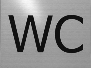 OZNAKA ZA WC 75x75 mm F60 INOX (KOM)