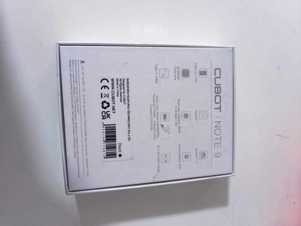 Cubot note 9