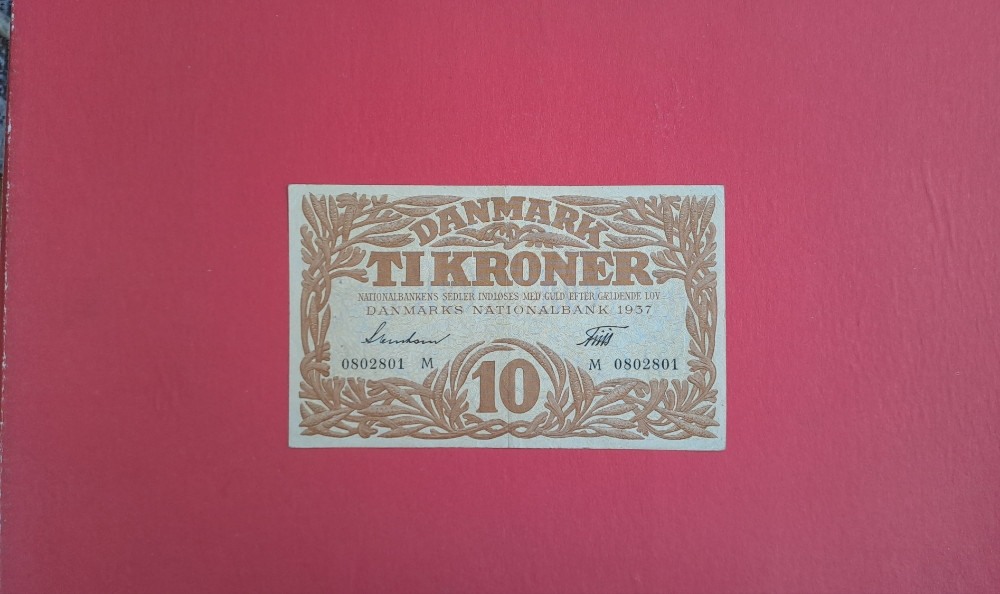 10 kroner 1937 u zlatu   Danska