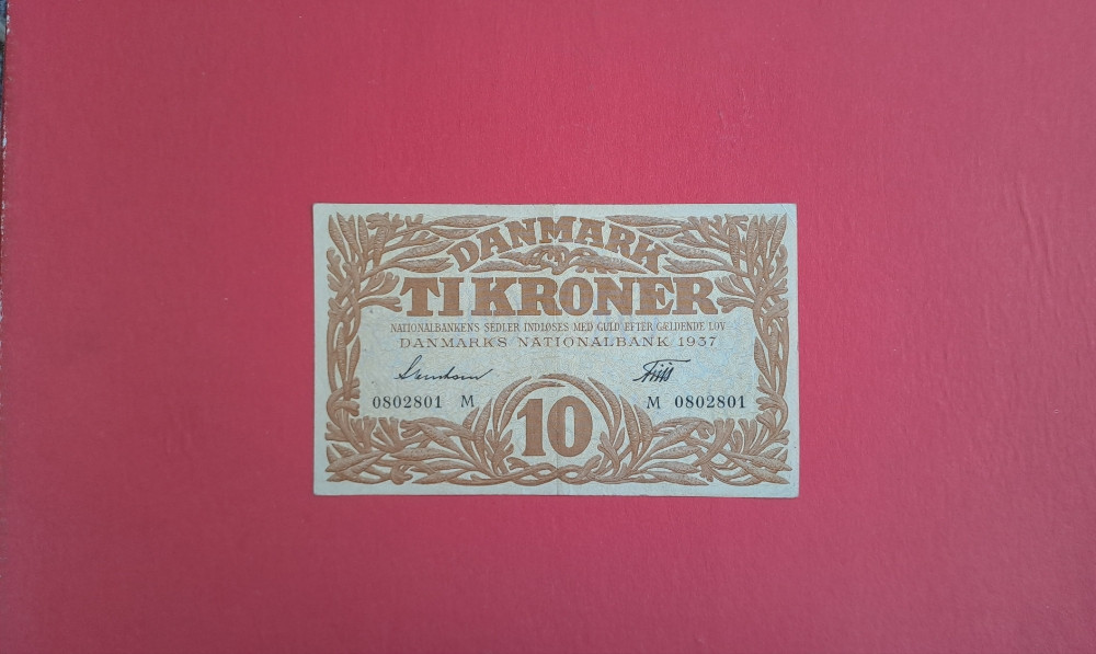 10 kroner 1937 u zlatu   Danska
