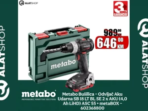 Metabo Aku Udarna Bušilica-Odvijač SB 18 LT BL SE 602368800