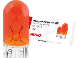 Auto sijalica halogena T10 WY5W 5W 12V AMIO Amber