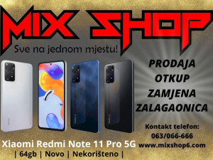 XIAOMI REDMI NOTE 11 PRO 5G 64GB *Garancija*Razne boje