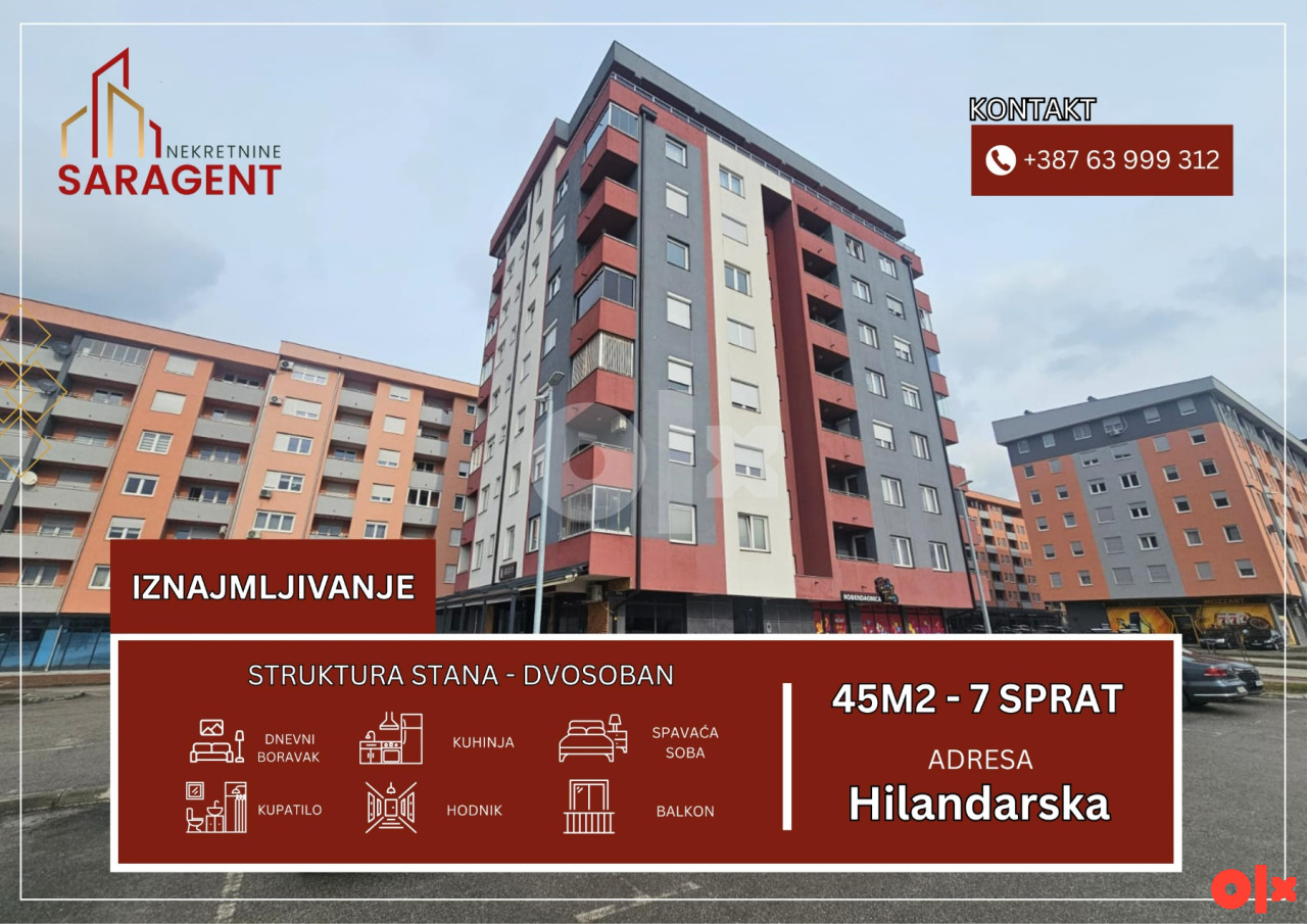Dvosoban namješten stan / Hilandarska