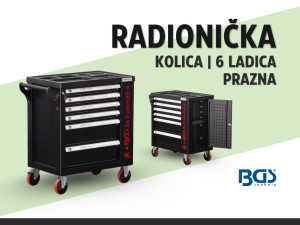 Radionička kolica | 6 ladica | prazna /BGS 6055-1