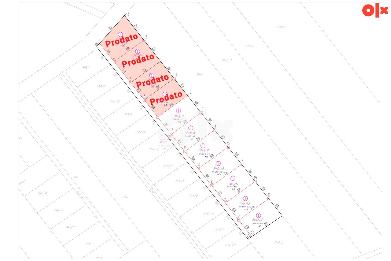 Placevi na prodaju Bijeljina 610m2 3