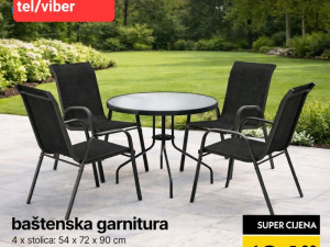 Baštenska garnitura SET sto fi60 x 70 cm i 4 stolice