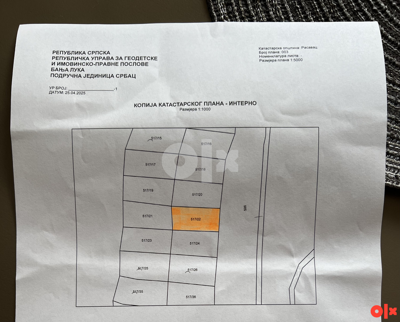 Prodajem plac Srbac 2