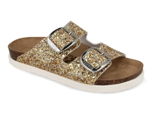 Anatomske papuče Grubin Adonis zlatne šljokice