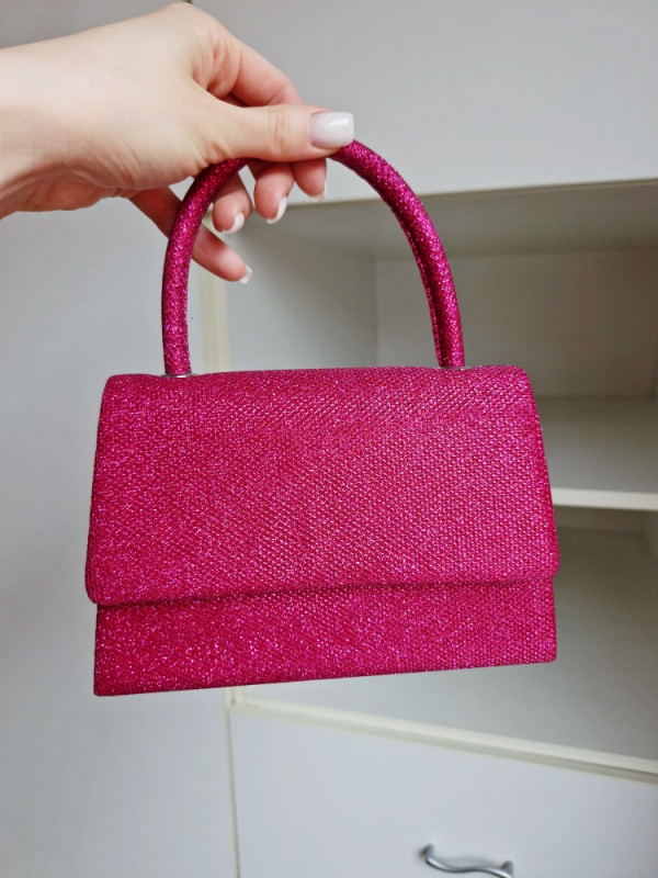 Ženska pink torba sa šljokicama