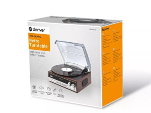 Gramofon 33-45-78 rpm FM radio ugrađeni zvučnici