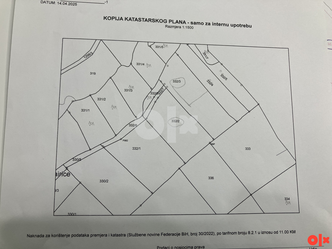 Zemljište PLAC za VIKENDICE ili Kuće u Prirodi Čajrice GRAĐEVIN 6