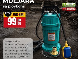 Potopna Pumpa Muljara 1kW / Muljarica za prljavu vodu