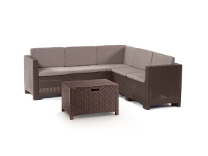 UGAONA VRTNA GARNITURA OD RATANA COLORADO SMEĐA