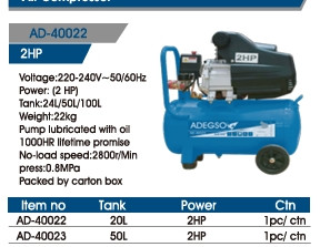 ADEGSO kompresor 1100W 24L