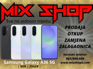 Samsung Galaxy A36 5G 6/256GB *Garancija*Zamjena*Razne boje* 6GB