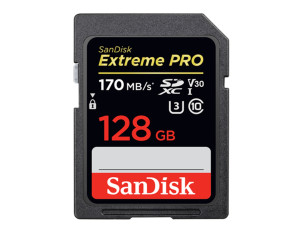 SanDisk 128 GB SDXC ExtremePro 170MB/s V30 UHS-I U3