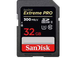 SanDisk 32 GB SDHC ExtremePro 300MB/s UHS-II U3 Class10