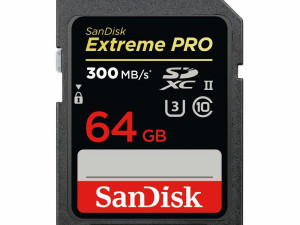 ..SanDisk 64 GB SDXC ExtremePro 300MB/s UHS-II U3 Class10