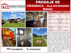 PRODAJE SE - Vikendica - Kod hipodroma - BIHAĆ