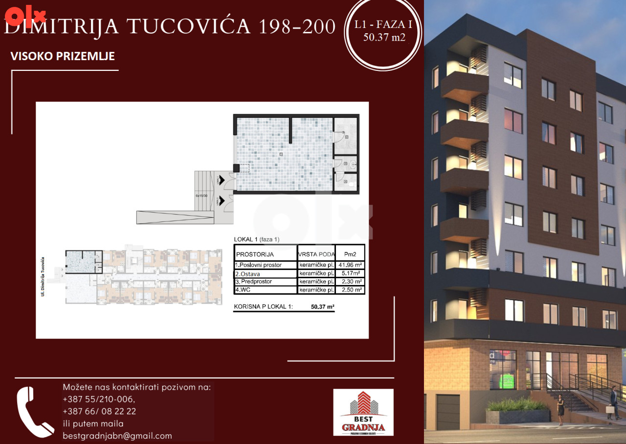 Poslovni prostor Bijeljina 50.37m2