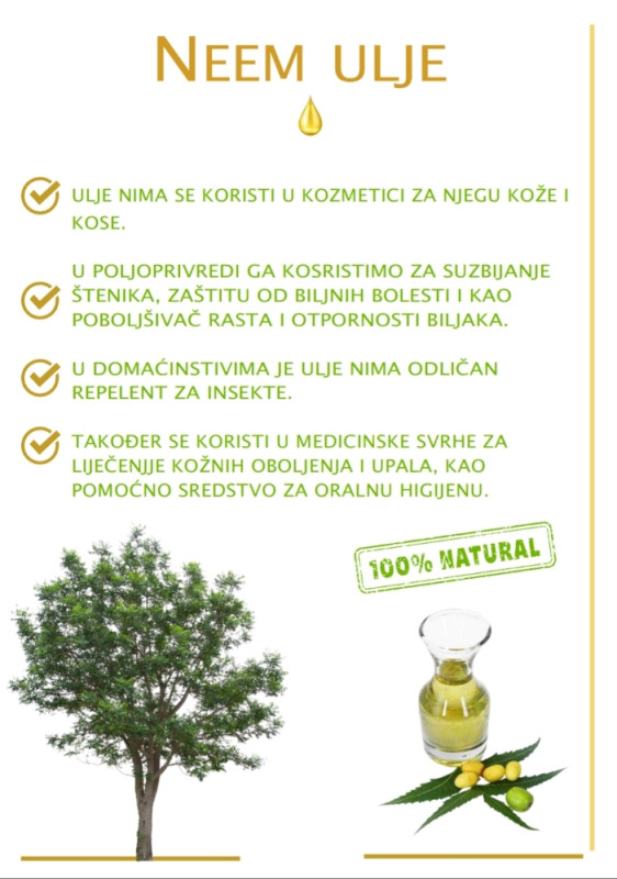 Neem ulje (nim ulje, nimovo ulje) 100ml