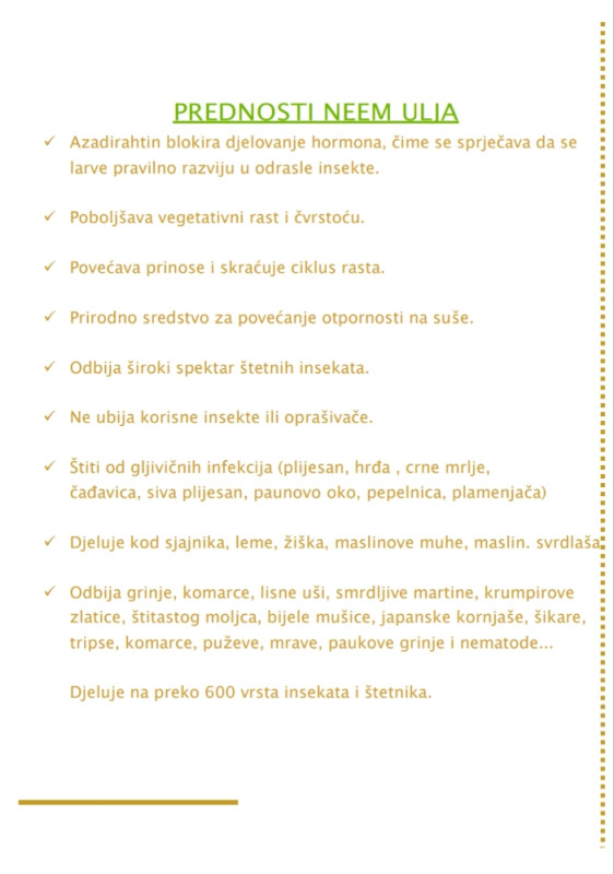 Neem ulje (nim ulje, nimovo ulje) 100ml