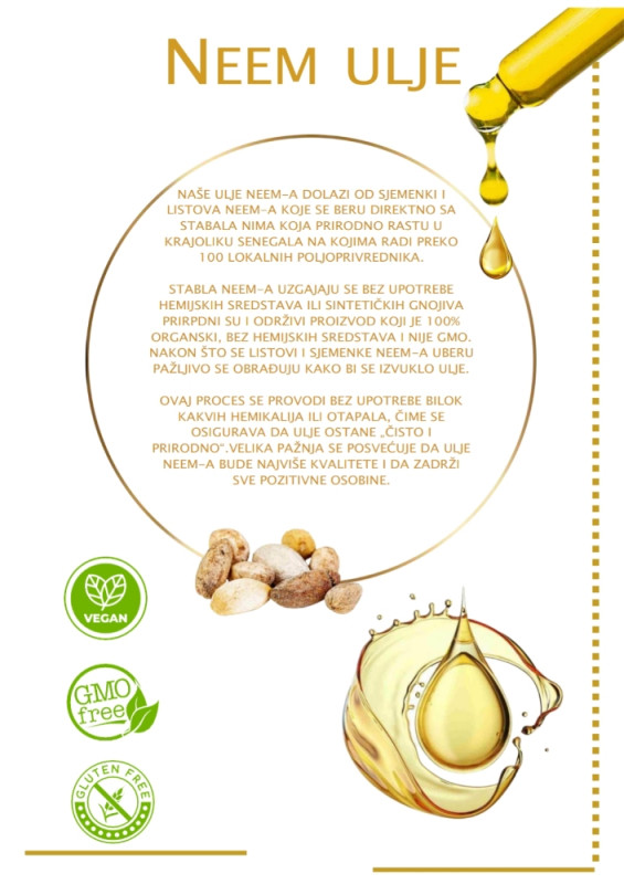 Neem ulje (nim ulje, nimovo ulje) 100ml