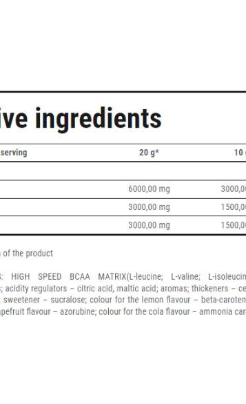TREC BCAA HIGH SPEED 500G - aminokiseline