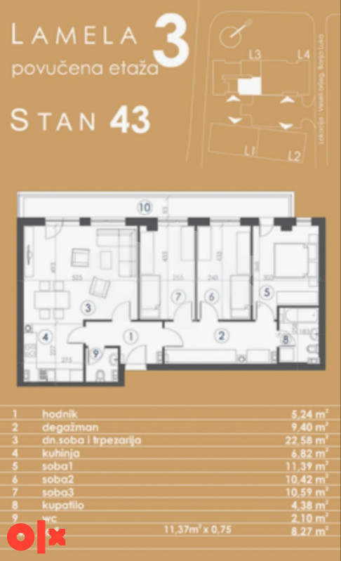 ČETVOROSOBAN STAN, 90m2 2