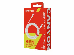 CANYON USB Type tip C to C Braided kabal 60W 2 metra