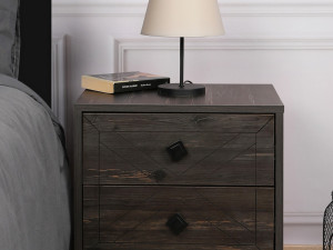 Noćni ormarić Luna - tamno smeđa