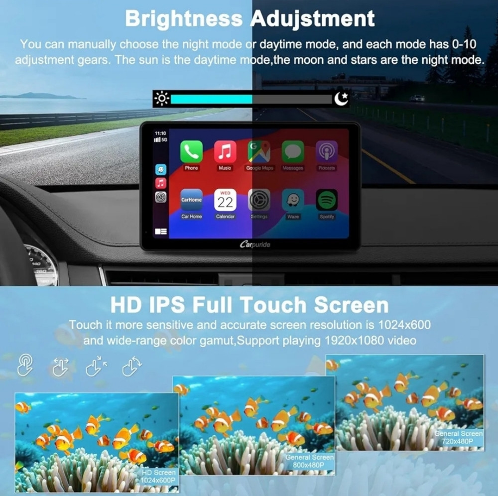 CARPIRUDE AUTO RADIO APPLE ANDROID NAVIGACIJA BLUETOOTH CARPLAY