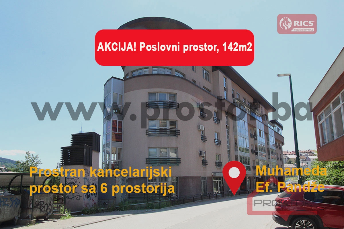 PROSTOR prodaje: Kancelarijski prostor, 142m2, Velešići